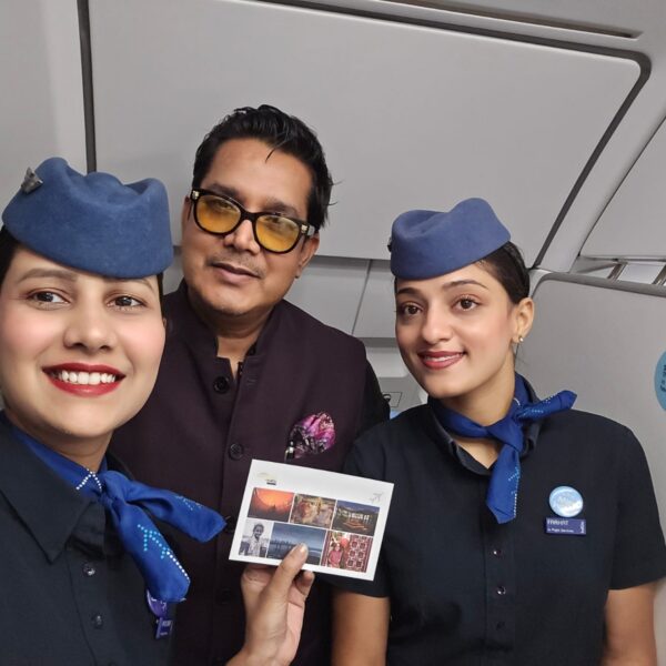 Dr. Vinod Acharya famed astrologer Receives a Grand Welcome Onboard by the IndiGo Team